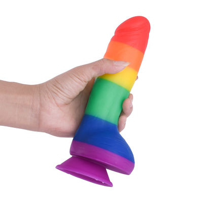 虹400g L20cmの吸引のコップの張形は陰茎の性のおもちゃを偽造した