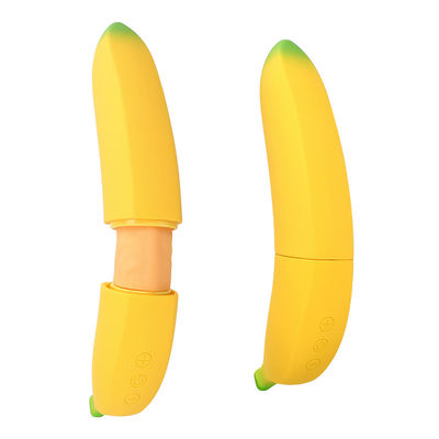 おもちゃ7つの頻度の210*37mmのバナナのバイブレーターの張形の膣の性の