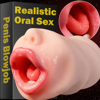 Blowjobの実質の感じ3D Deepthroatの現実的な男性のオナホールのコップ345g
